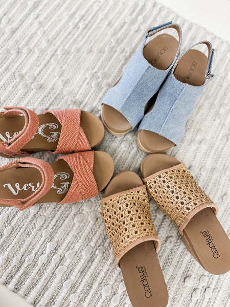 Carly Wedge in Blue Denim STEAL