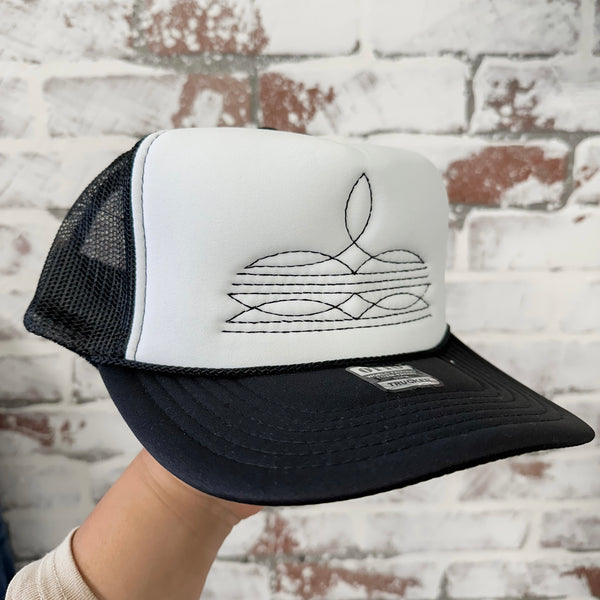 Western Boot Stitch Trucker Cap