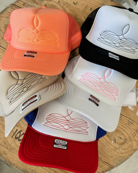 Western Boot Stitch Trucker Cap