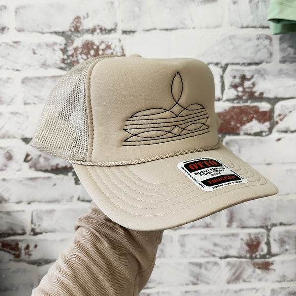Western Boot Stitch Trucker Cap