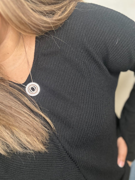 White Birch Classic Knit Top w/ Thumbholes