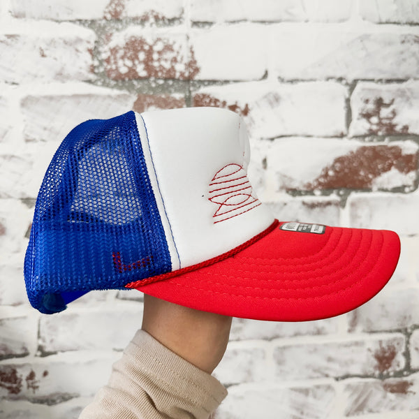 Western Boot Stitch Trucker Cap