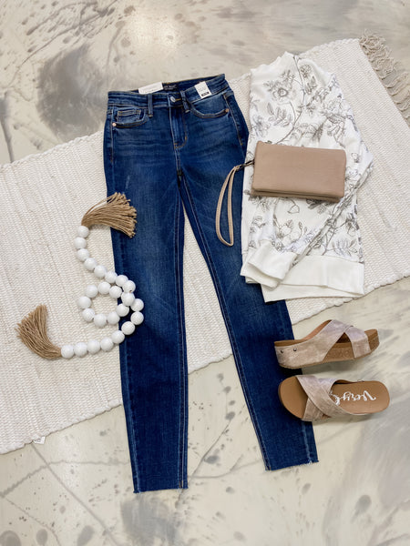Judy Blue MR Vintage Raw Hem Skinny