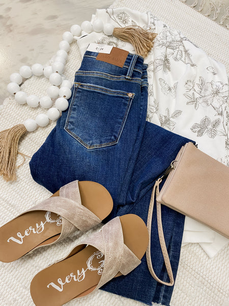 Judy Blue MR Vintage Raw Hem Skinny