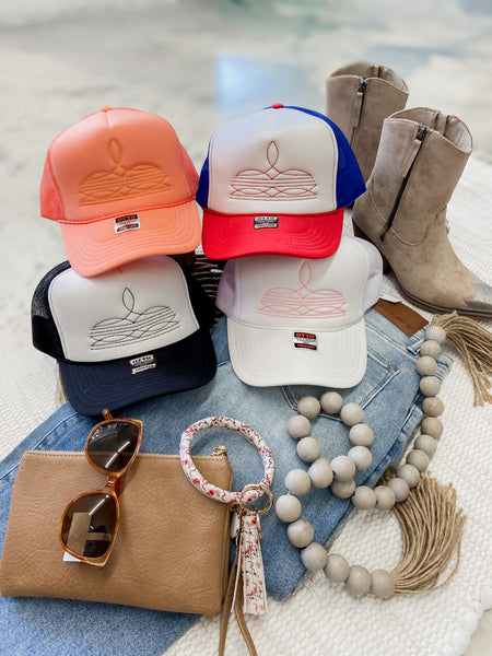 Western Boot Stitch Trucker Cap