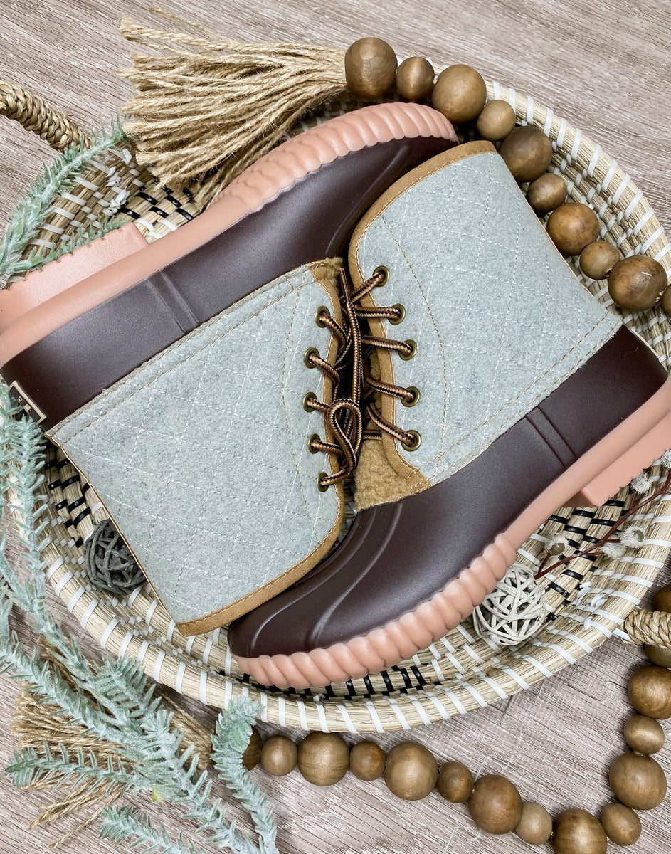 quilted duck boots