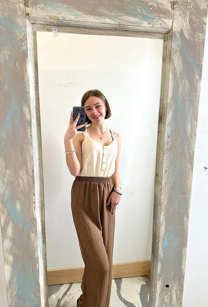 Round Here Jumpsuit in Brown