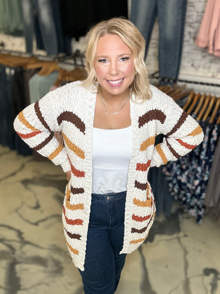 Michelle Mae Fall Stripe Cardigan