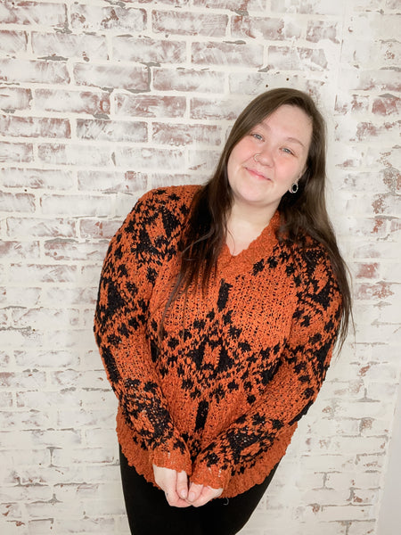 Aztec Popcorn Sweater