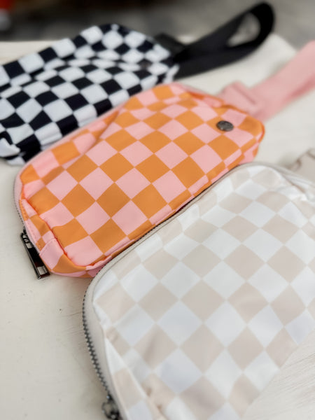 Checkered Belt Bags