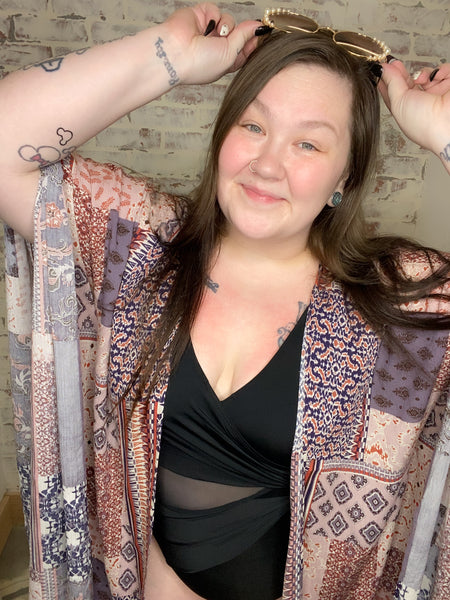 Dahlia Dolman Kimono in Mauve