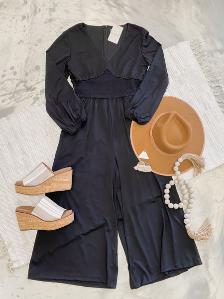 Rouched Palazzo Jumpsuit
