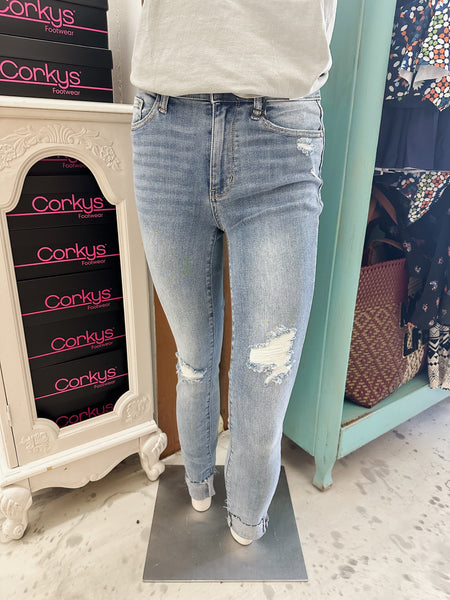 Judy Blue MR Destroy & Cuff Skinny