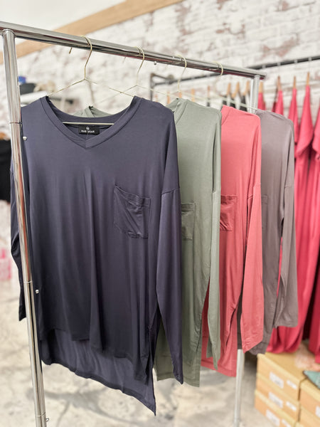 Modal V Neckline Long Sleeve STEAL