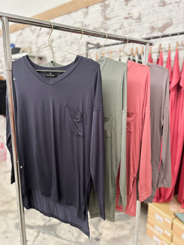 Modal V Neckline Long Sleeve STEAL