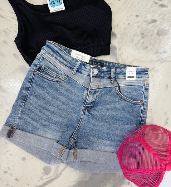Judy Blue Western Yoke Shorts