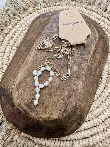 Pearl Initial Necklaces