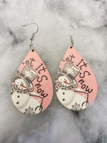 Let It Snow Teardrop Earrings