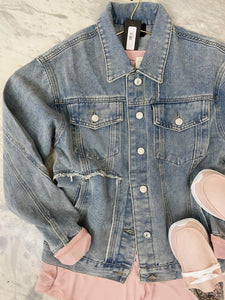 Perfect Timing Oversized Denim Jacket