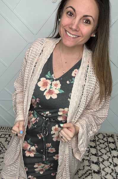 Charcoal Floral Dress