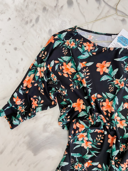 Floral Print Dolman Top