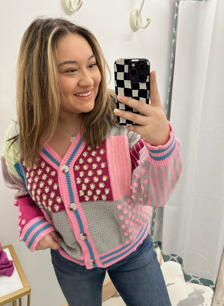 A Twist in Varsity Cardigan