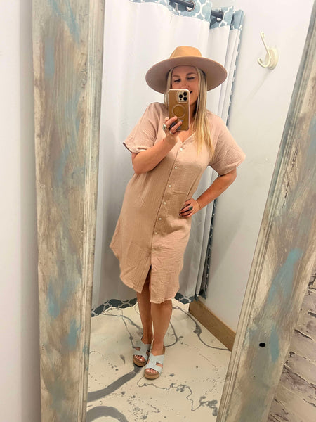 Cardigan V-Neck Dress
