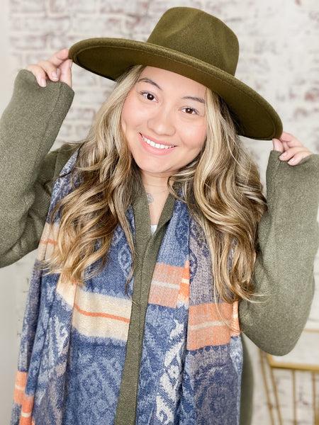 Teardrop Fedora Olive