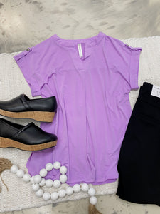 Dear Scarlett Lizzy Short Sleeve in Lilac