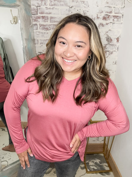 Modal V Neckline Long Sleeve STEAL