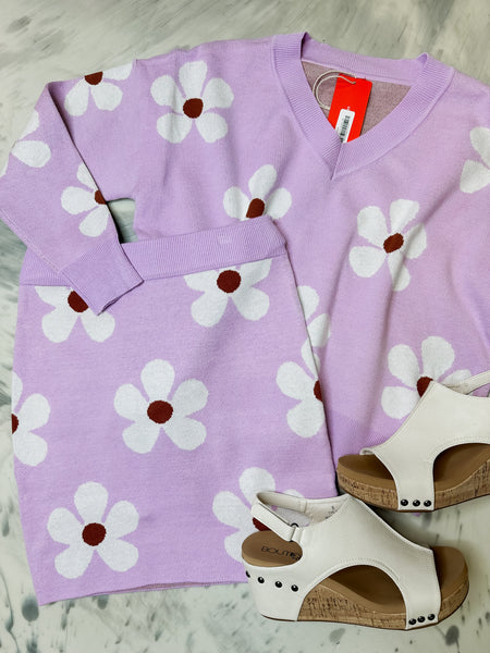 Dollup Lavender Daisy Sweater