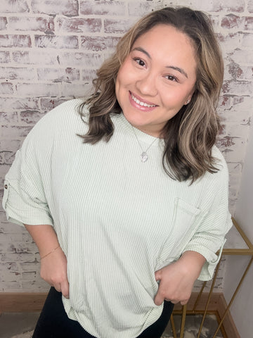 Oversized Corded Knit Roll