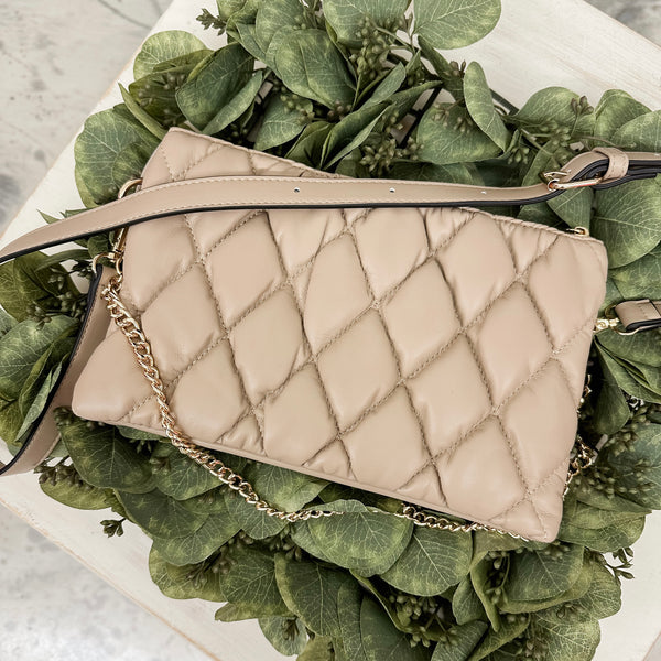 Britt Puffer Crossbody Ivory