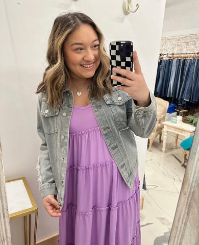 Embrace the Day Dress w/ Pockets Lavender