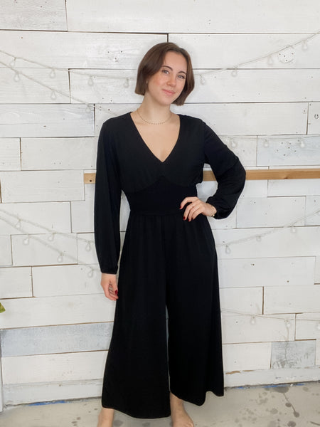 Rouched Palazzo Jumpsuit