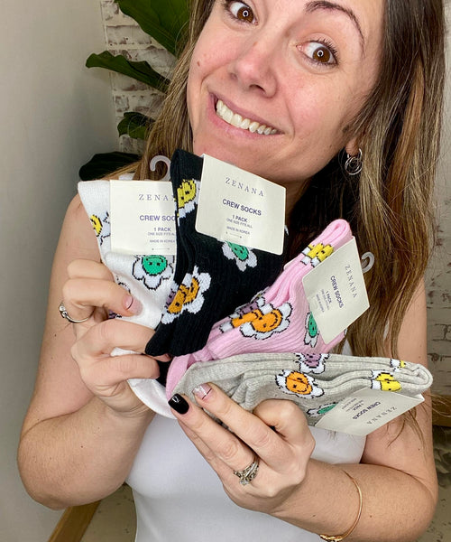 Crew Smiley Socks