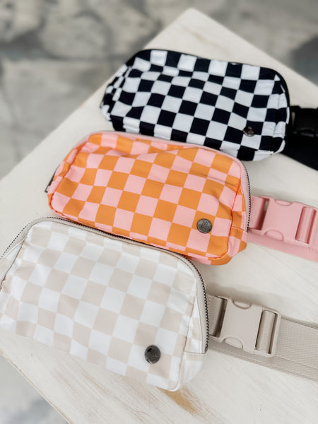 Checkered Belt Bags