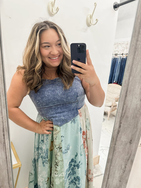 Take me Dancing Denim Maxi