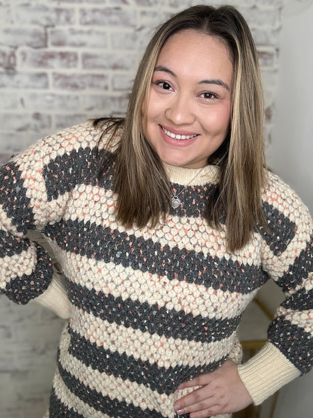 High Boots Speckled Sweater Dress