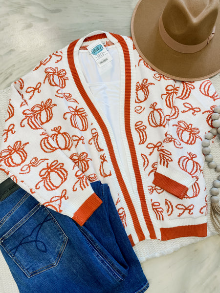 Michelle Mae Pumpkins Pocket Cardigan