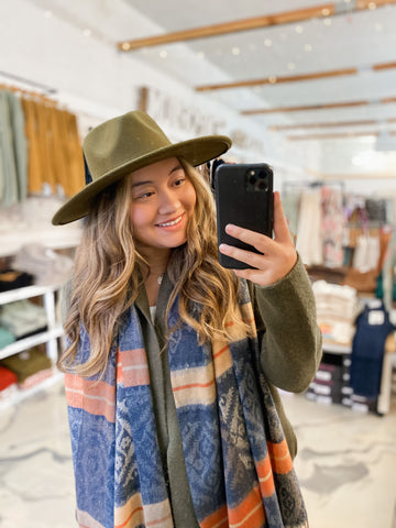 Teardrop Fedora Olive