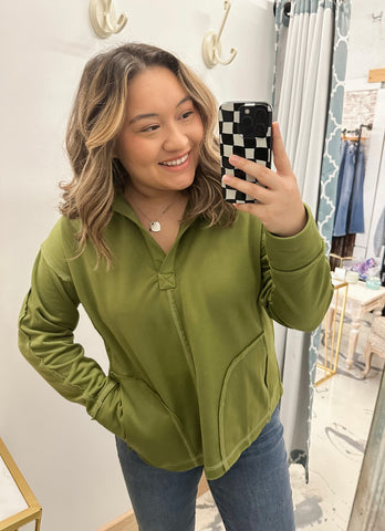 Oversized Collar Layla Olive