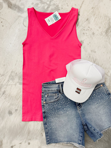 Seamless Tank In Fuchsia