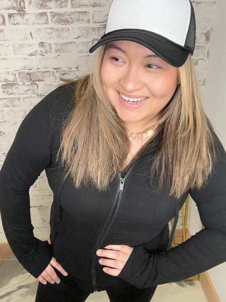 Rae Mode Butter Jacket with Hood in Black