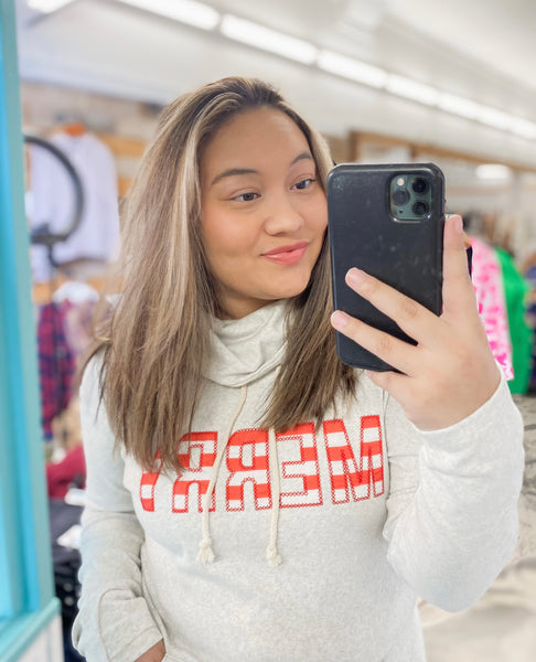 Ampersand Ave CowlNeck Sweatshirt Merry