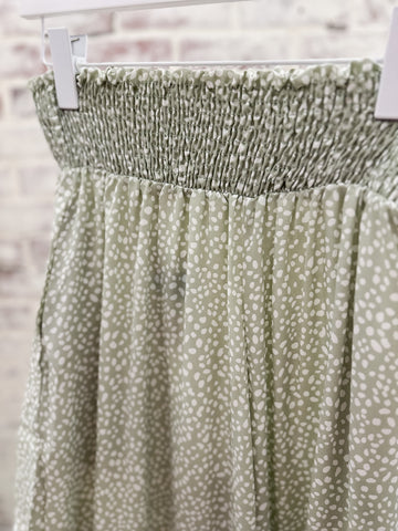 Dotted Dobby Gaucho Pants