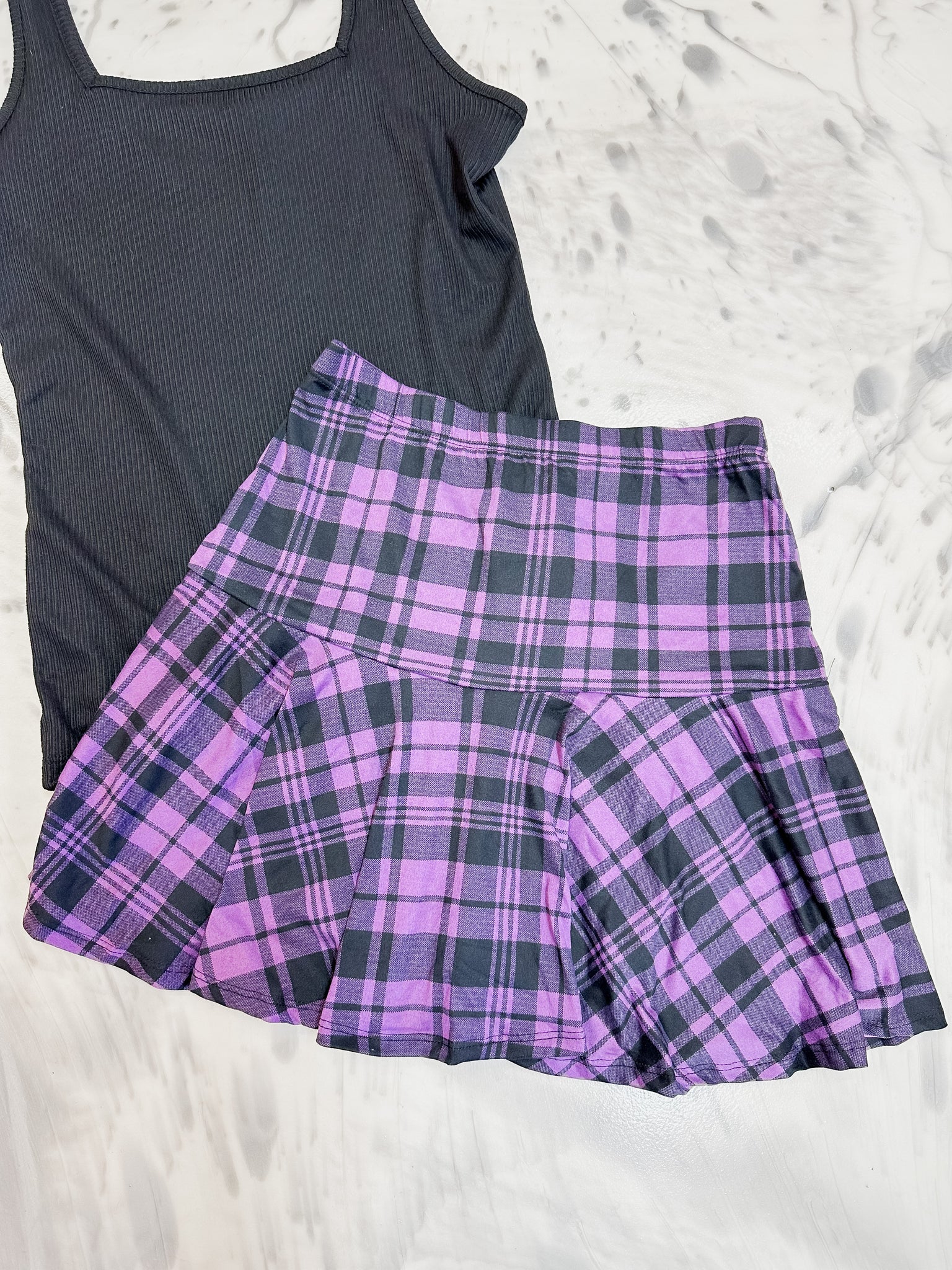 Purple Vibes Skirt with Built in Shorts