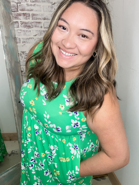 Samantha Maxi Dress Green Floral