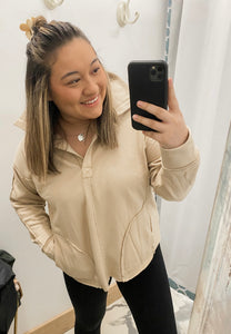 Oversized Collar Layla Taupe