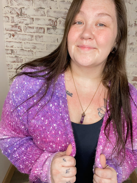 Blakeley Purple Ombre Cardigan